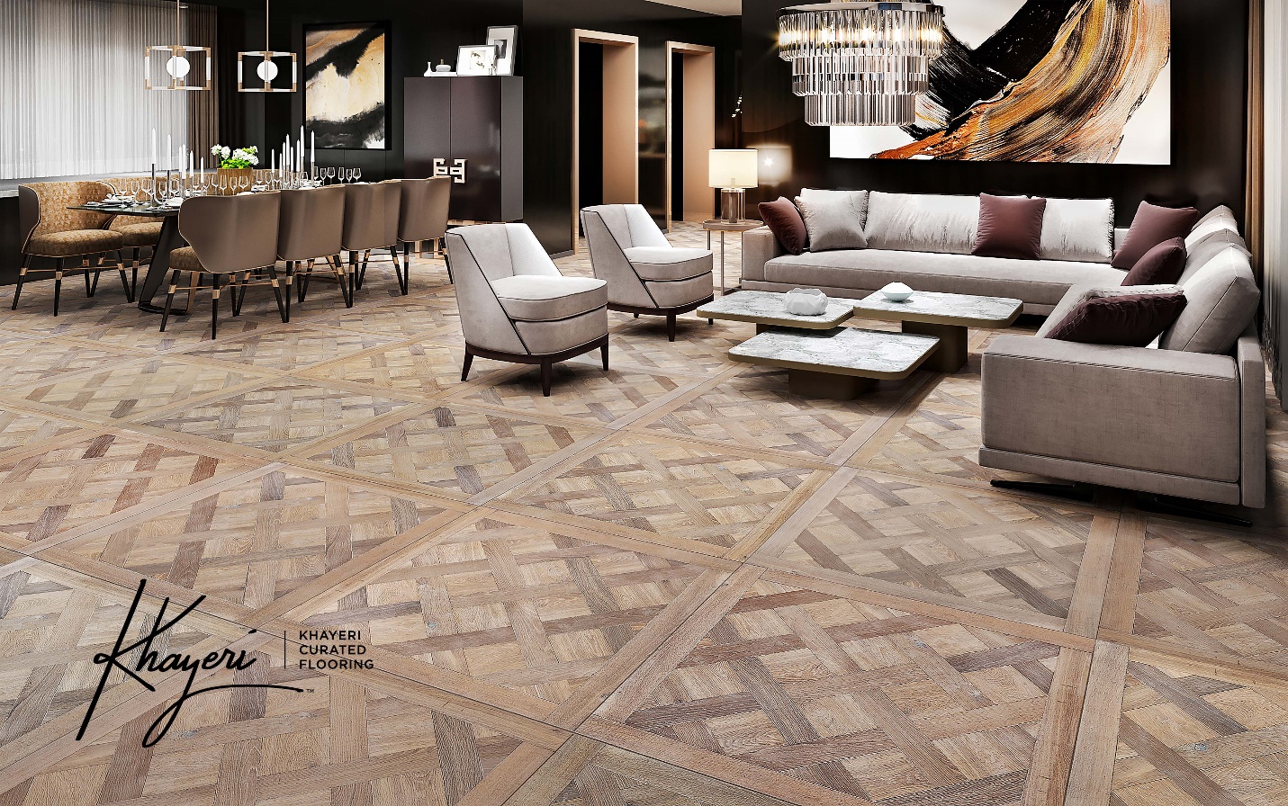 European style curated flooring